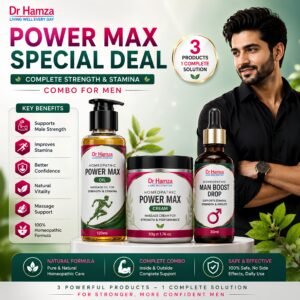 Power Max Special Deal – Cream, Oil & Man Boost Drop for Male Strength