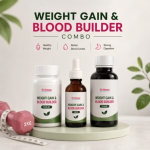 Weight Gain & Blood Builder Combo – Tablets, Drops & Syrup (Men & Women)