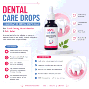 Homeopathic Dental Drops for Tooth Decay, Gum Infection & Pain Relief