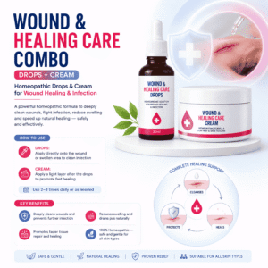 Homeopathic Drops & Cream for Wound Healing & Infection