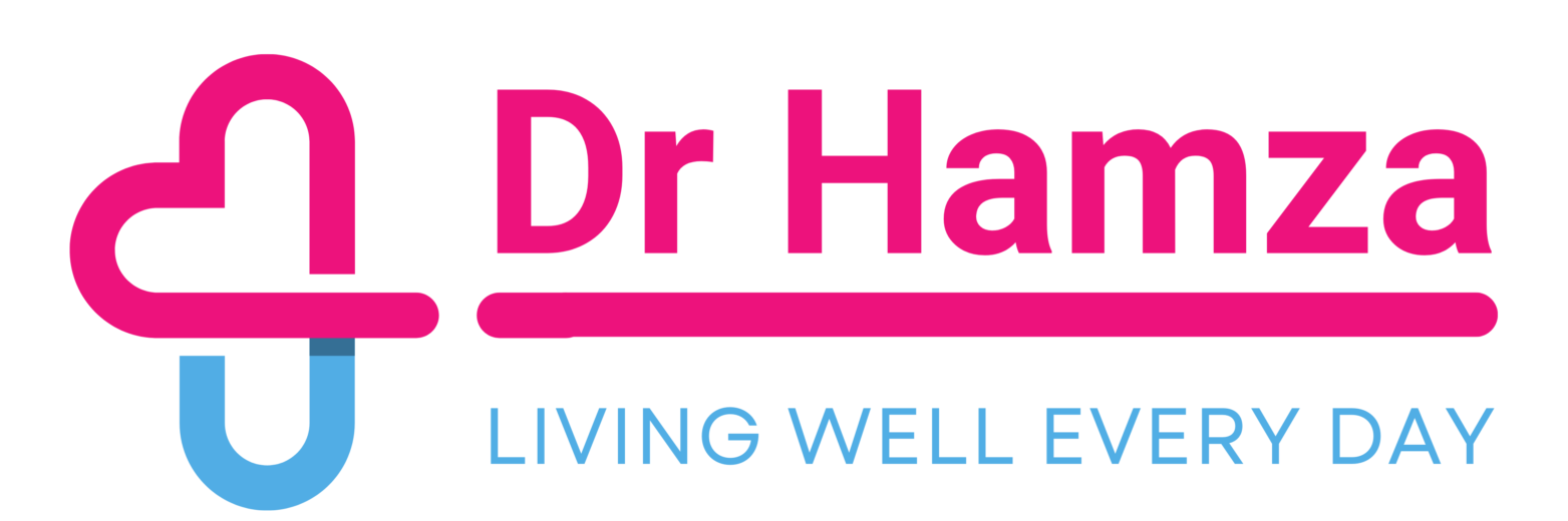 pink blue simple elegant medical logo