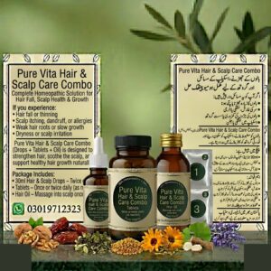 Homeopathic Drops, Tablets & Oil for Hair Fall, Scalp Issues & Allergy