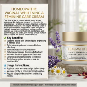 Homeopathic Vaginal Whitening & Feminine Care Cream