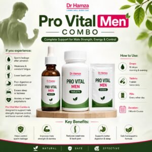 Pro Vital Men Combo – Sperm Control & Strength (1-Month Course)